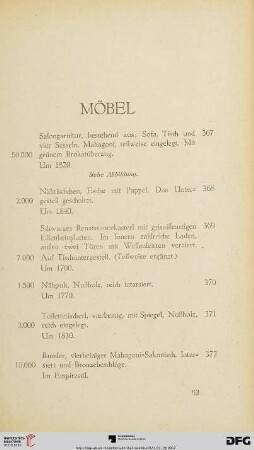 Möbel (Nr. 367-405)
