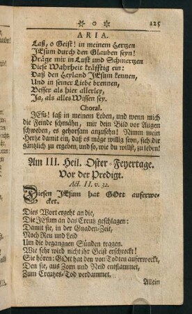125-147, Am III. heil. Oster-Feyertage. - Am Sonntage Cantate.