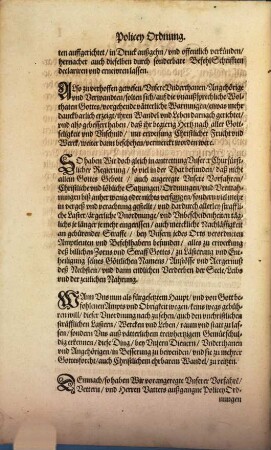 Churfürstlicher Pfaltz Lands-Ordnung