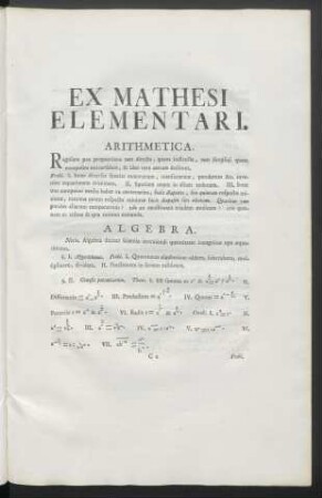 Ex Mathesi Elementari