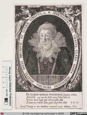 Bildnis Clara Maria, Herzogin zu Braunschweig-Lüneburg-L.-Dannenberg, geb. Herzogin von Pommern-Barth