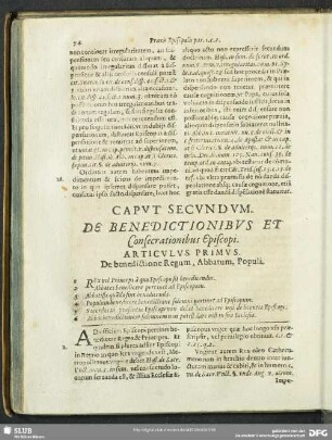 Caput Secundum. De Benedictionibus Et Consecrationibus Episcopi