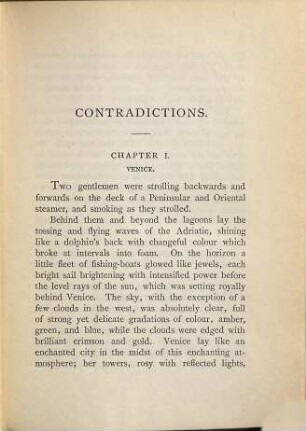 Contradictions, 1