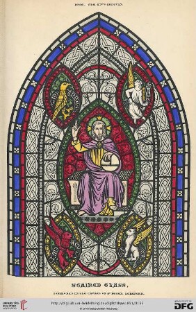 Painted glass. Formerly in the church of S. Peter, Hereford