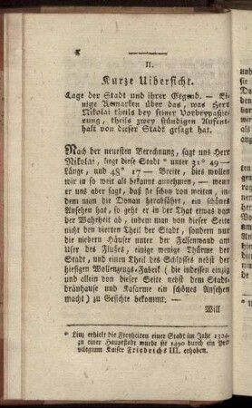 II. Kurze Uibersicht. - V. Landesstellen.