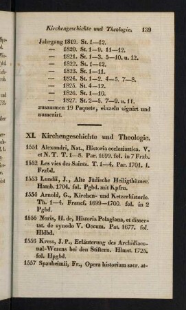 139-159, XI. Kirchengeschichte und Theologie