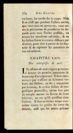 Chapitre LXIX. Des entreprises de nuit