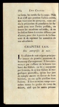 Chapitre LXIX. Des entreprises de nuit