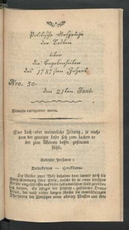 Nro. 50. den 21ten Juni