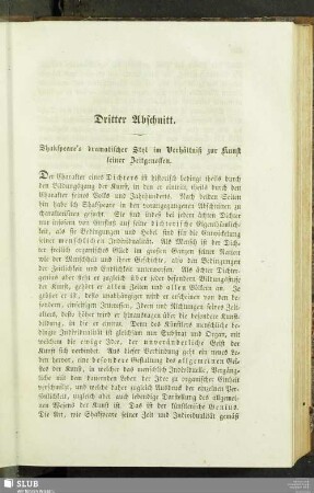 Dritter Abschnitt. Shakspeare's dramatischer Styl im Verhältniß zur Kunst seiner Zeitgenossen