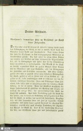 Dritter Abschnitt. Shakspeare's dramatischer Styl im Verhältniß zur Kunst seiner Zeitgenossen