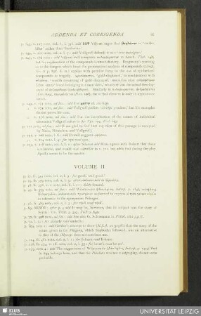 Addenda et corrigenda volume II