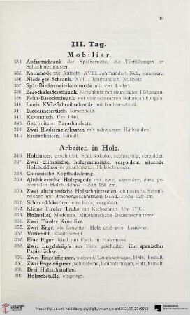 Mobiliar (Nr. 334-345)