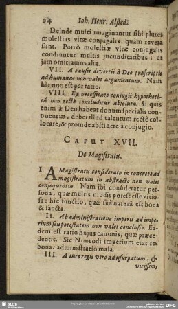 Caput XVII. De Magistratu