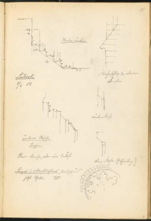Burgkloster, Lübeck: Details (aus: Skizzen- und Fotoalbum 1)