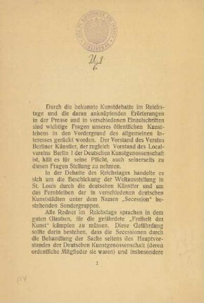 Kön. Pr. Ministerium des Innern. Bibliothek