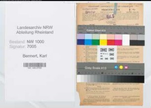 Entnazifizierung Karl Bennert, geb. 04.07.1912 (Kaufmann)