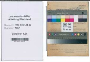 Entnazifizierung Karl Schaefer , geb. 07.01.1902 (Schlosser)