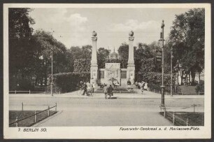 Ansichtskarte "Feuerwehr-Denkmal", Mariannenplatz