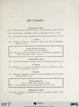 Alte Gemälde (Nr. 303-331)