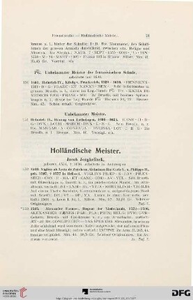 Holländische Meister (Nr. 152-171)