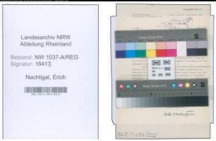 Entnazifizierung Erich Nachtigal , geb. 00.00.0000 (Krim.Sekretaer)
