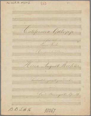 Californien-Galopp, pf, op. 21 - BSB Mus.Schott.Ha 11260-2