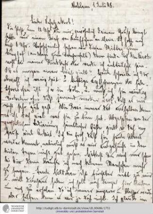 Brief vom 01.07.1908