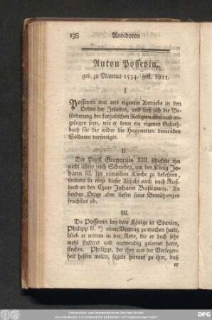 Anton Possevin, geb. zu Mantua 1534. gest. 1611.