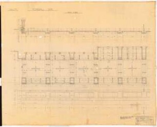 Reichsluftfahrtministerium, Berlin: Saalbau, Vorbau: Schnitt, Grundriss , Ansicht 1:20