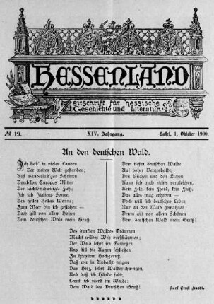 No. 19, 1. Oktober 1900