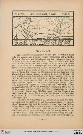 Heft 21 (1. Augustheft 1898)