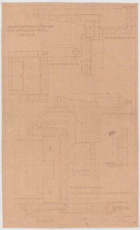 Fischer, Theodor; Nördlingen; Landwirtschaftsschule - Türen (Schnitte)