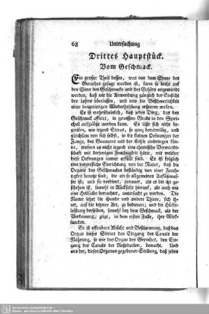 Drittes Hauptstück. Vom Geschmack