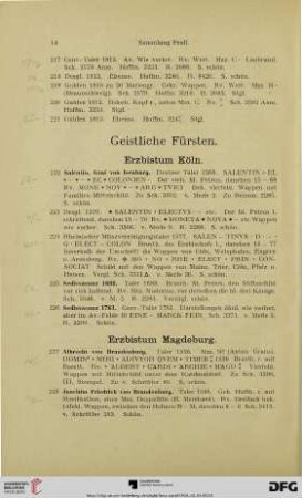 Geistliche Fürsten (Nr. 222-1383)