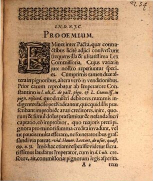 Legis commissoriae in venditionibus disputatio iuridica