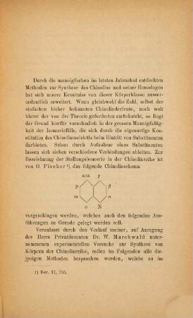 Ein Beitrag zur Kenntniss der Amidochinoline