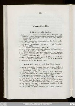 Literaturübersicht.