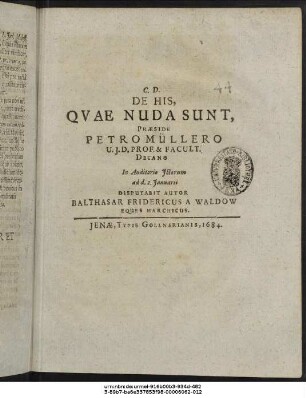 De His, Quae Nuda Sunt