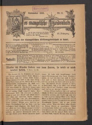 Nr. 11. November 1920