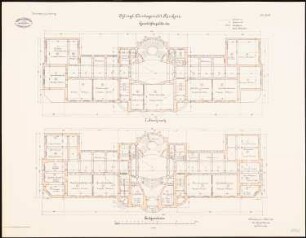 Amtsgericht, Berlin-Pankow: Grundriss Erdgeschoss, 1. Obergeschoss 1:100
