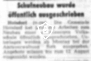 Schulneubau wurde öffentlich ausgeschrieben