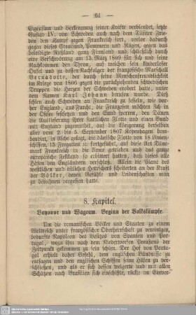 8. Kapitel. Bayonne und Wagram. Beginn der Volkskämpfe
