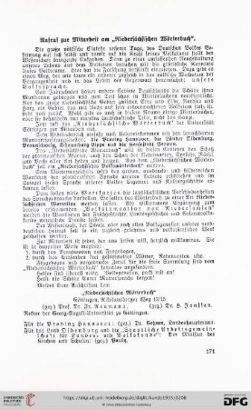 Aufruf zur Mitarbeit am "Niedersächsischen Wörterbuch"