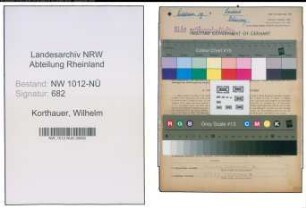 Entnazifizierung Wilhelm Korthauer , geb. 13.04.1905 (Landwirt)