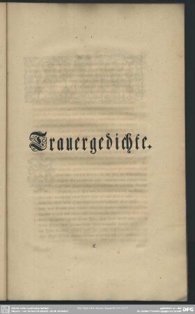Trauergedichte