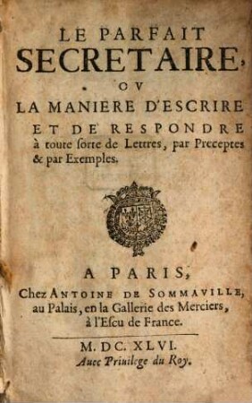 Le parfait secrétaire
