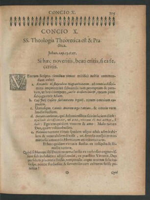 Concio X. SS. Theologia Theoretica est & Practica.