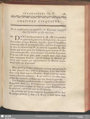 Chapitre Cinquième. De la considération des quantités, ou Equations composées dans les courbes qu'elles décrivent