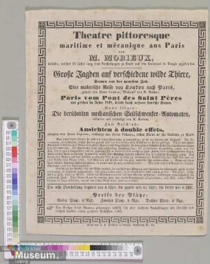 Theatre pittoresque maritima et méchanique aus Paris von M. Morieux